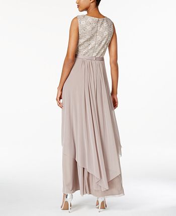 R M Richards R M Richards Sequined Lace Belted Gown and Jacket
