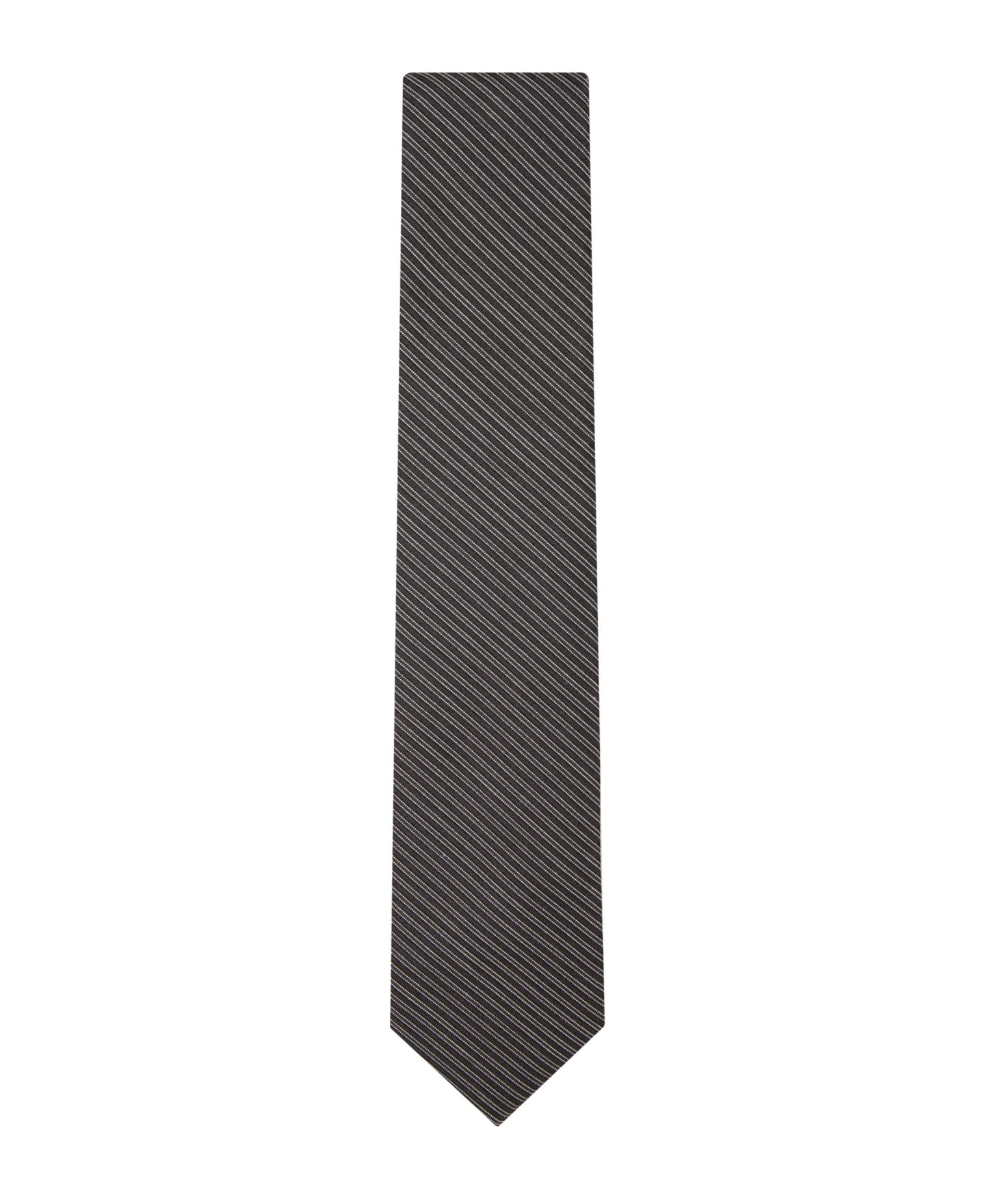 Мужские галстуки Calvin Klein Fontana Stripe Pattern Tie, цвет: Чёрный — фото 3