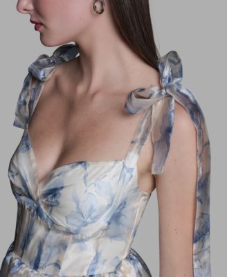 Women's Organza Corset Midi Dress