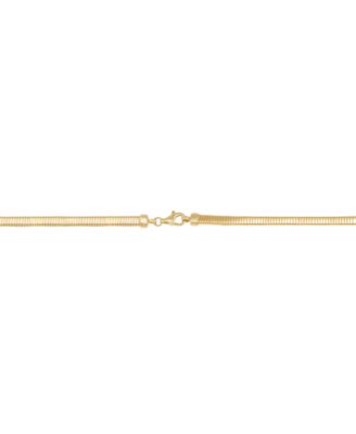 Lightweight Tugogas Omega 18" Chain Necklace in 18k Yellow Gold-Plated Sterling Silver