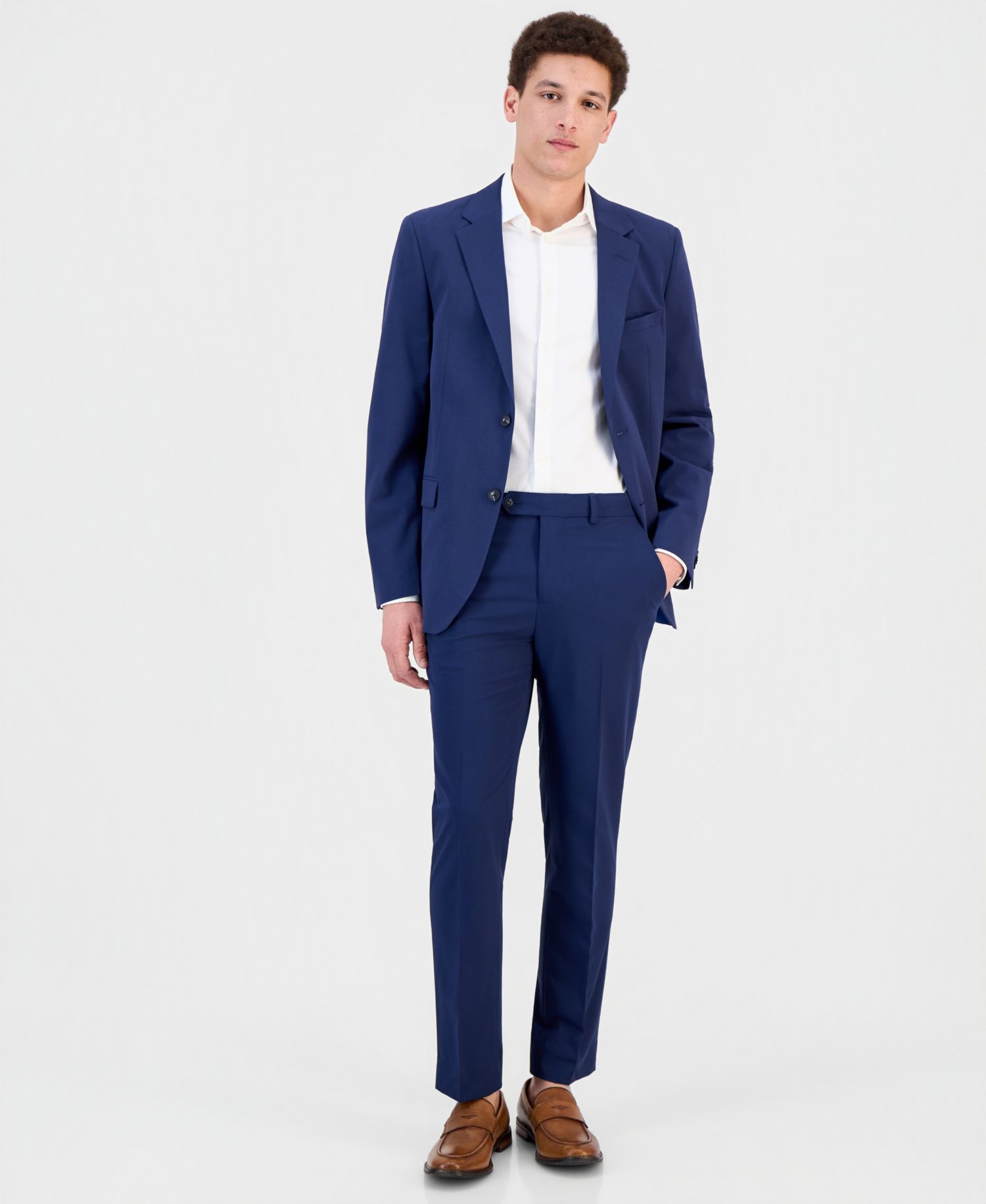 Men's Slim-Fit Spandex Super-Stretch Suit Pants
