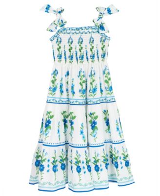 Girls' 2T-6X Placement Print Woven Dress
