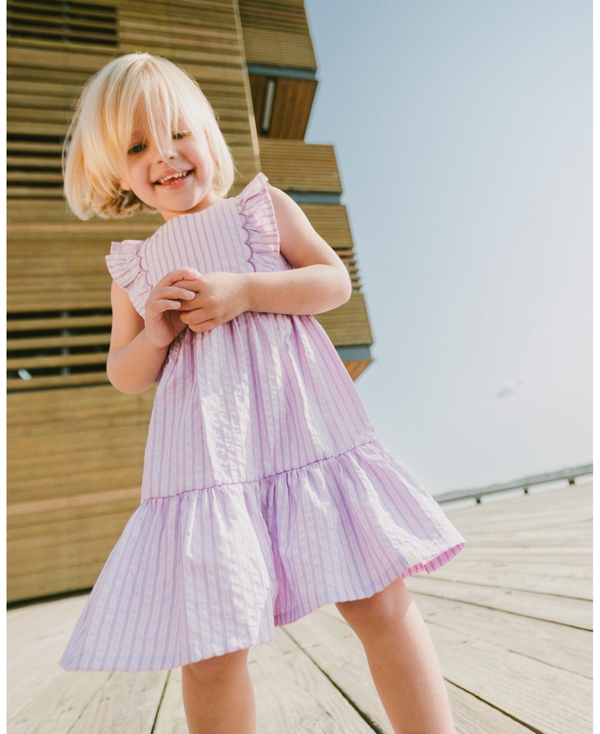 Deux par little and Big Girl Striped Dress