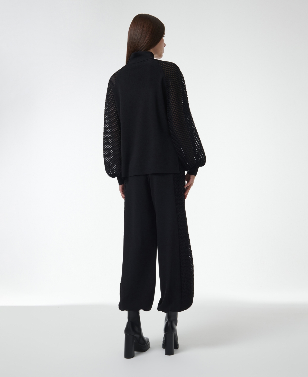 Leem Women's Mesh Detail Knit Trousers