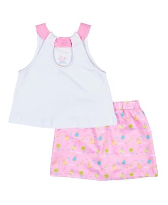 Little Girls Top And Skort Set With Golf