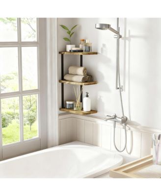 3 Tier Rustic Wood Floating Shelves for Space-saving Decor