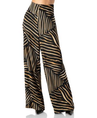 Women's Wide-Leg Patterned Trousers
