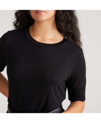 Women's Plus Size Liquid Jersey Rib Hem Tee