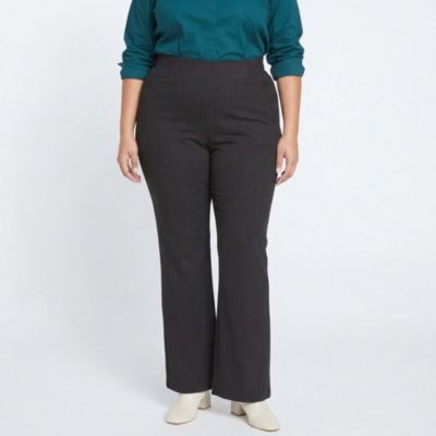 Plus Size Pull On Bootcut Ponte Pants