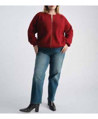 Women's Plus Size Better-Than-Wool Zip Cardigan Sweater