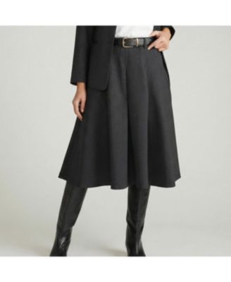 Plus Size Aleya Pleated Ponte Skirt