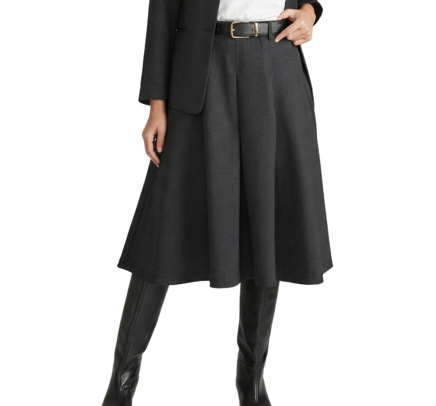 Plus Size Aleya Pleated Ponte Skirt
