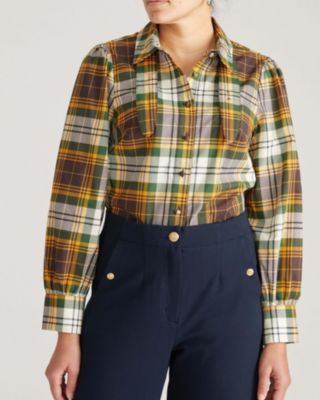 Plus Size Janet Tie-Neck Cotton Poplin Shirt