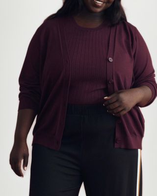 Plus Size Savvy Fine Knit Cardigan