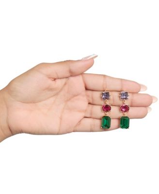 BCBG Generation Multi-Gem Drop Earrings