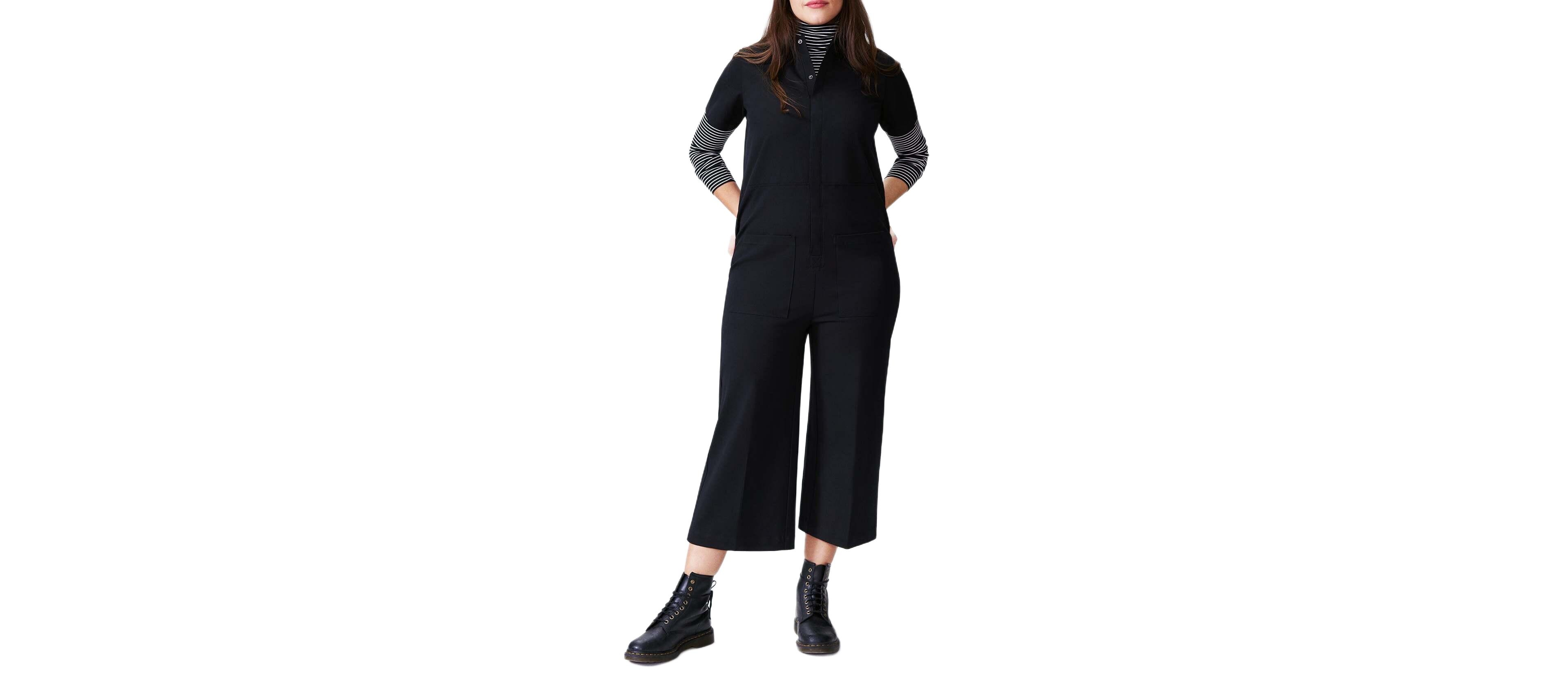 Universal Standard Women's Kate Stretch Cotton Twill Jumpsuit
