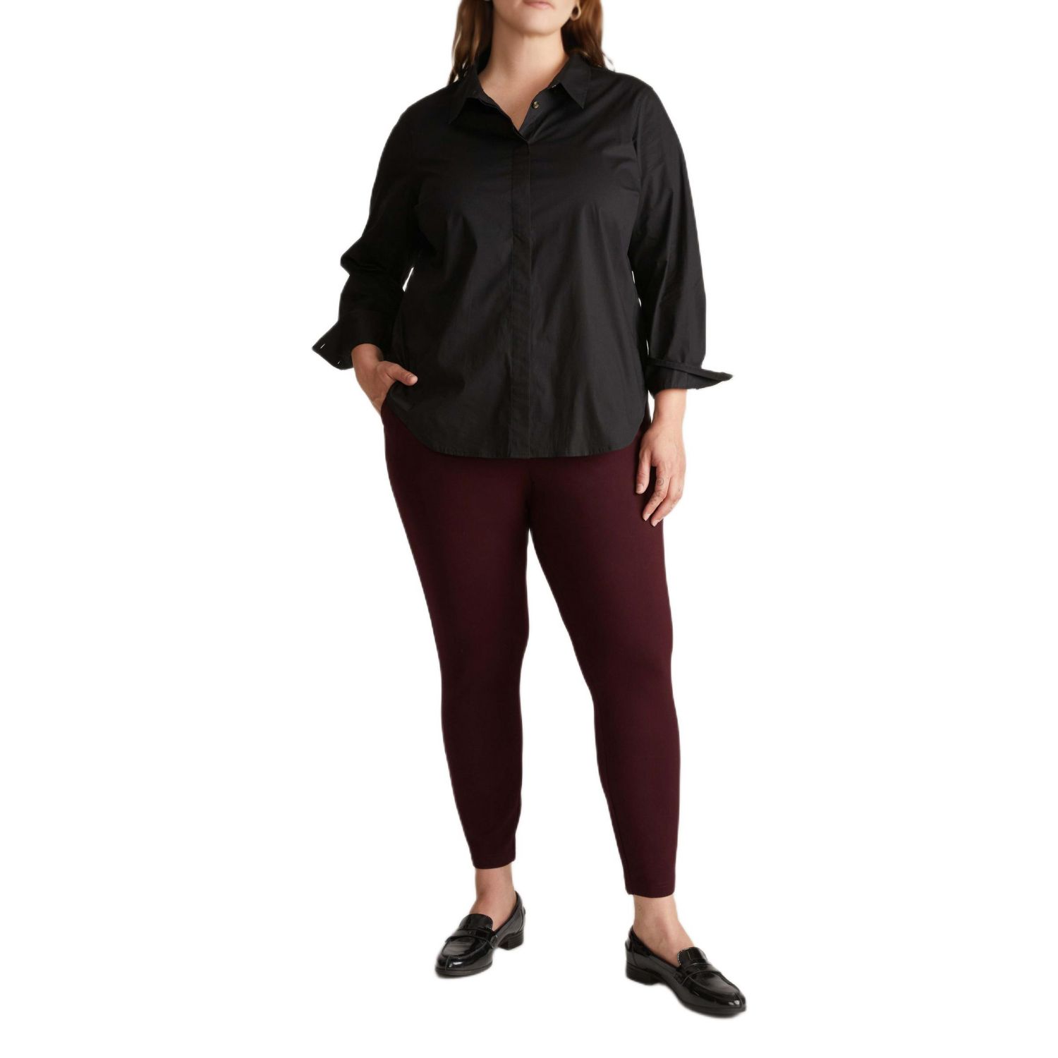Women's Plus Size Minimalist Moro Pocket Signature Ponte Pants