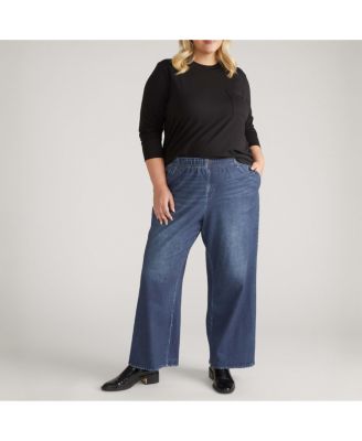 Plus Size Wide Leg Sweatpant Jeans