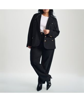 Plus Size 4 Pocket Ponte Blazer