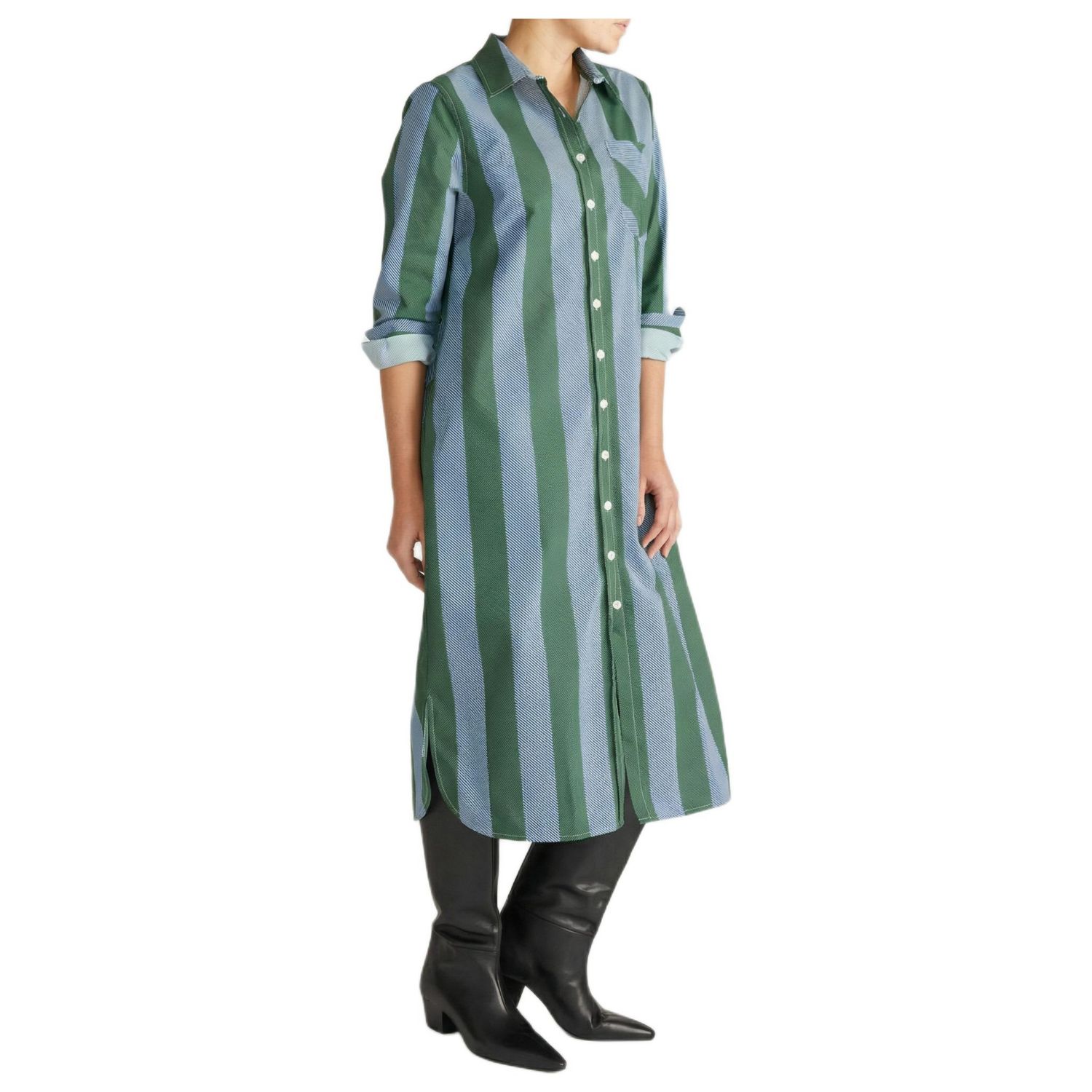 Women's Plus Size Odeon Stretch Poplin Shirtdress