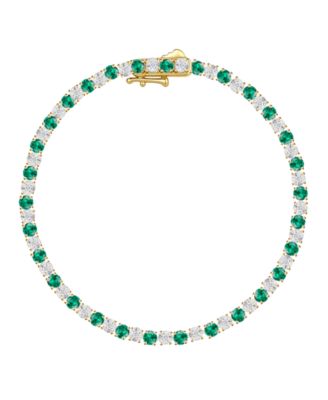 Multi-Gemstone Bracelet in 14k Gold Over Sterling Silver (Also in Sterling Silver)