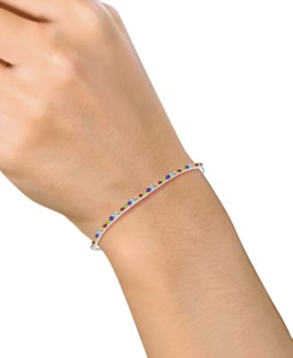 Multi-Gemstone Bracelet in Sterling Silver