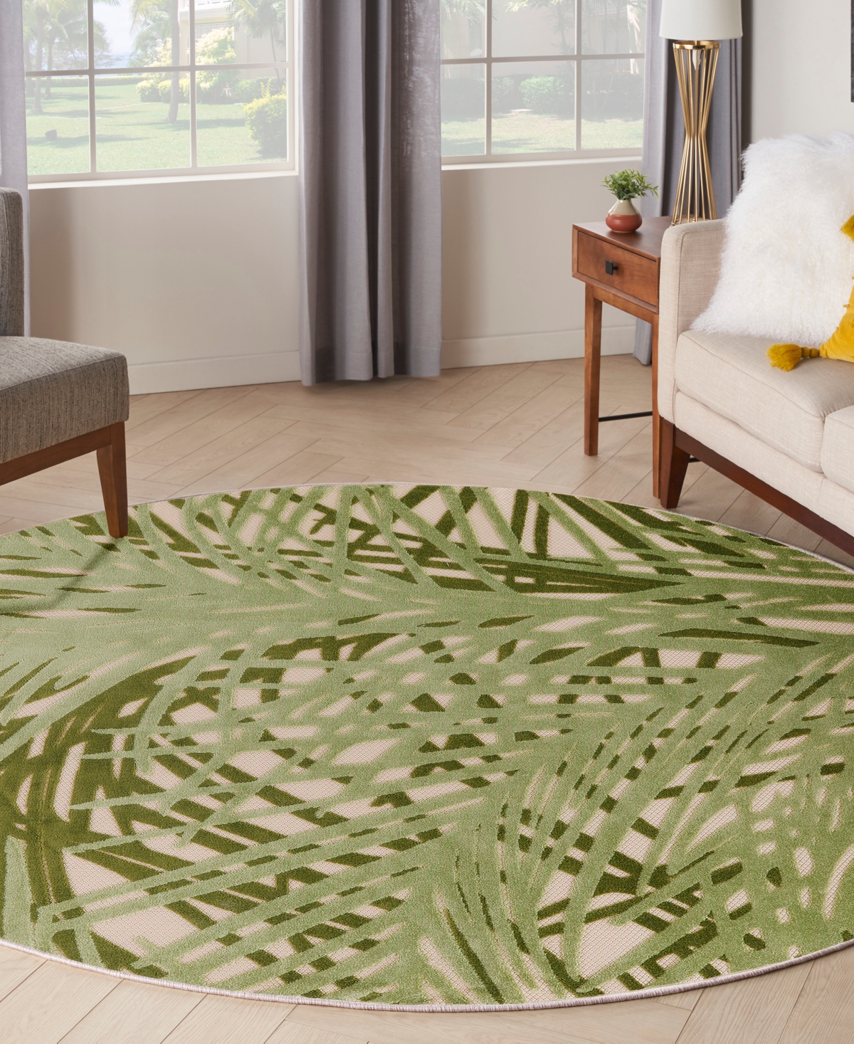 Nourison Home Aloha ALH41 5'3"x5'3" Round Area Rug