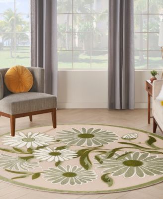 Aloha ALH33 5'3"x5'3" Round Area Rug