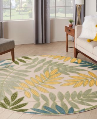 Aloha ALH18 5'3"x5'3" Round Area Rug