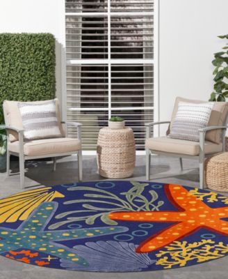 Aloha ALH24 5'3"x5'3" Round Area Rug