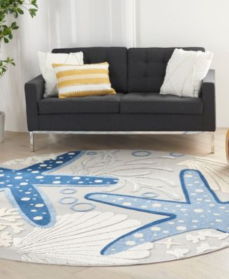 Aloha ALH24 7'10" x 7'10" Round Outdoor Area Rug