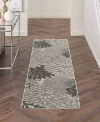 Aloha ALH05 Silver 2' x 6' Runner Rug