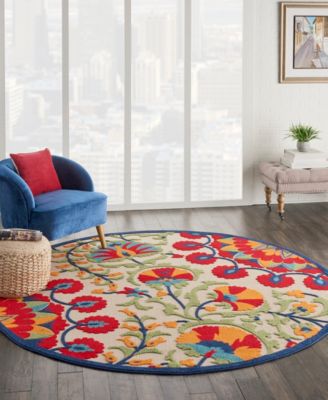 Aloha ALH20 7'10" x 7'10" Round Outdoor Area Rug