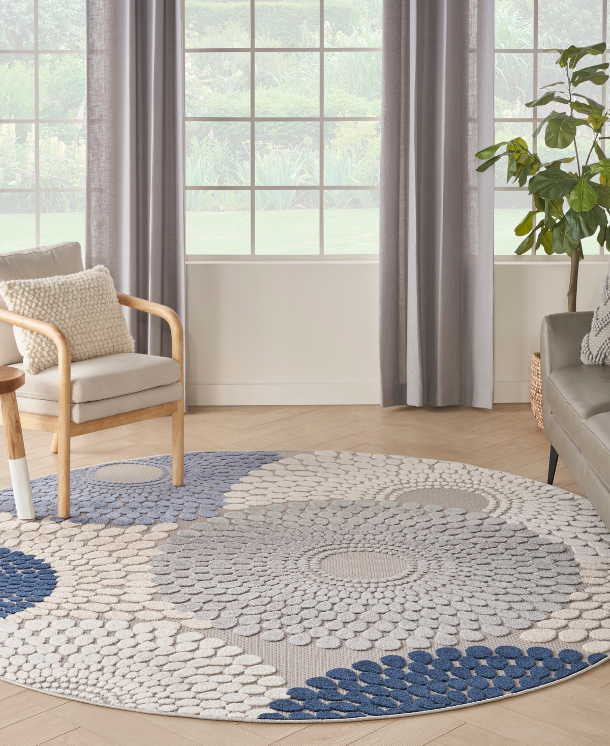 Nourison Home Aloha ALH29 7'10"x7'10" Round Area Rug