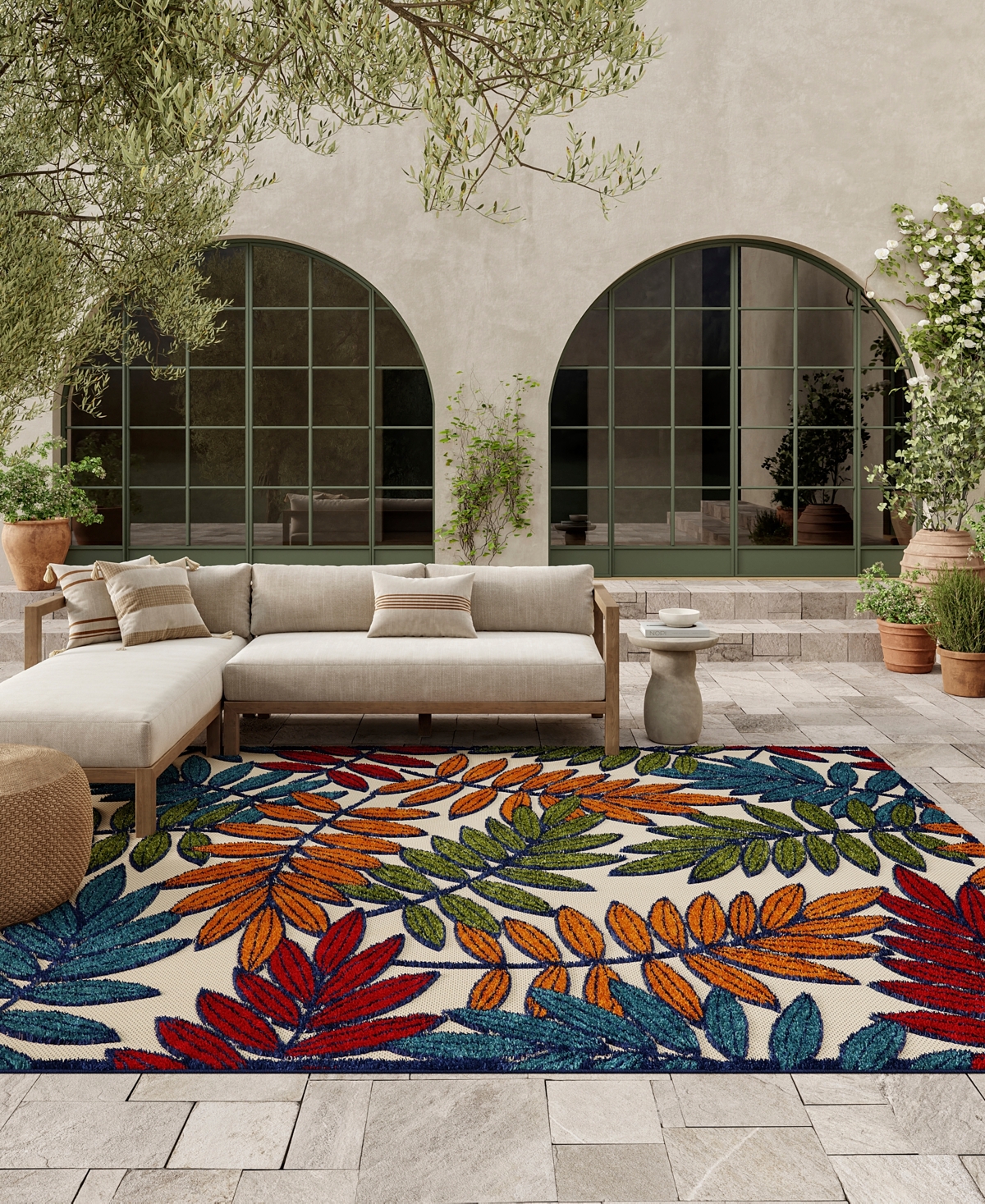 Nourison Home Aloha ALH18 Multi 7' x 10' Outdoor Area Rug