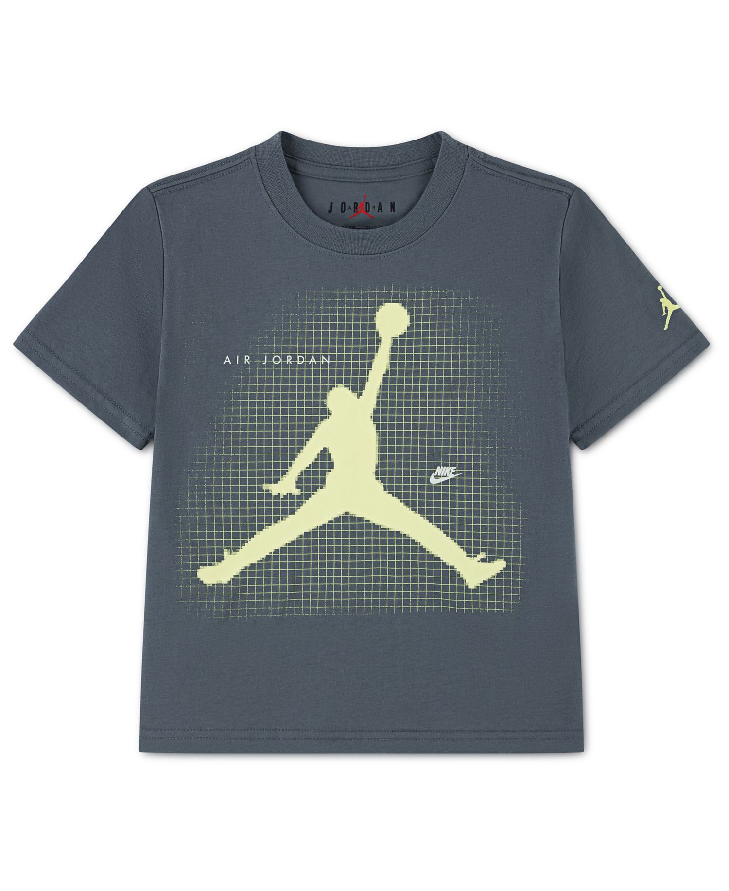 Boys' 2T-7 Jumpman Grid Blur Crewneck T-Shirt