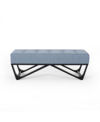 Modern Tufted Upholstered with Geometric Legs Bench