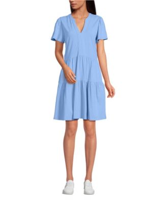 Women's Cotton Jersey Tiered Mini Dress