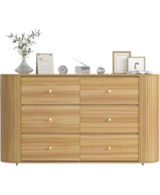 Drawer Dresser with Power Outlet, Farmhouse Dresser with Metal Handle, Vintage Design, Large Storage Dressers Organizer for Bedroom