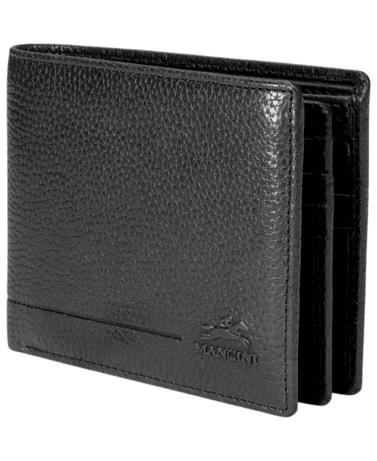 Men's Fifth Avenue RFID Secure Center Wing Wallet with Coin Pocket