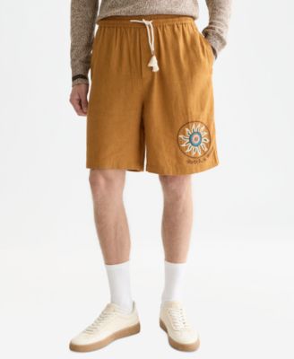 Men's Embroidered Wide-Fit Bermuda Shorts