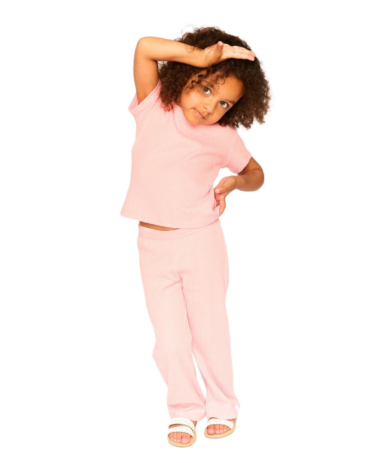 Deux par Deux Little Girls Crinkle Jersey Leggings