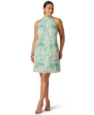 Plus Size Soutache Embroidered Short Dress