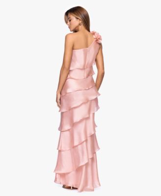 Women's Tiered Chiffon One-Shoulder Dress