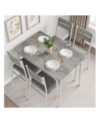 Kitchen Table Dining Table Set For 4 Modern Industrial Kitchen Table and Chairs for Dining Room, Home Office