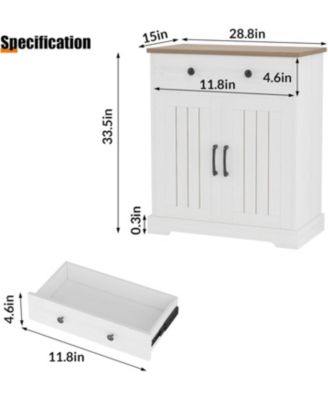 Kitchen Storage Cabinet, Modern Buffet Cabinet with Storage, Coffee Bar with 2 Drawers and 2 Doors