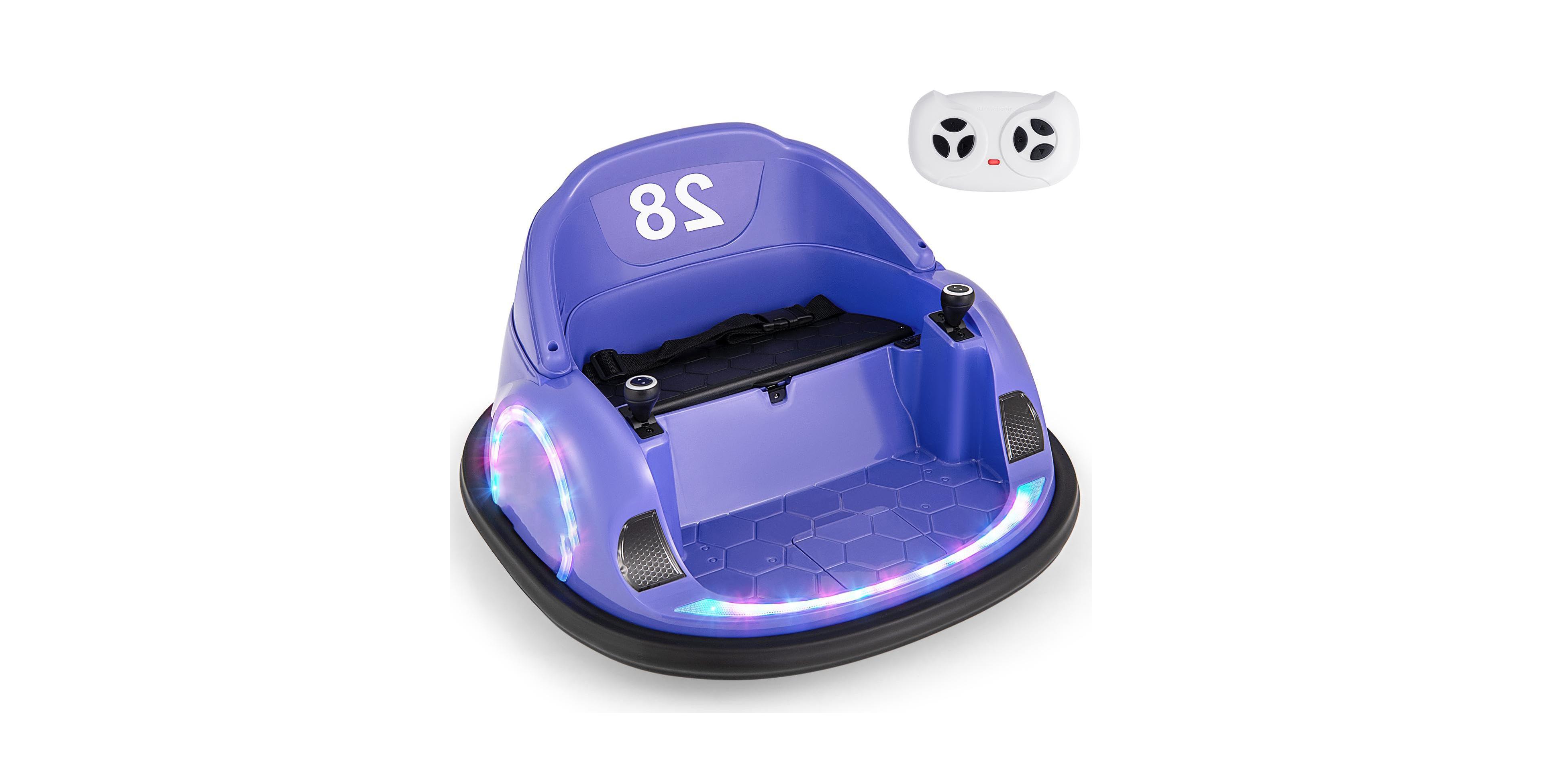 Mecale 12V Remote-Control 360-Degree Spin Ride-On Bumper Car, Ages 3+