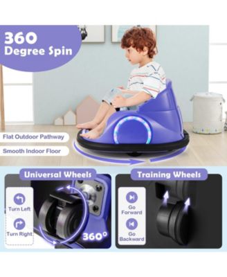 12V 360° Ride on Bumper Car for Toddlers with Remote Control