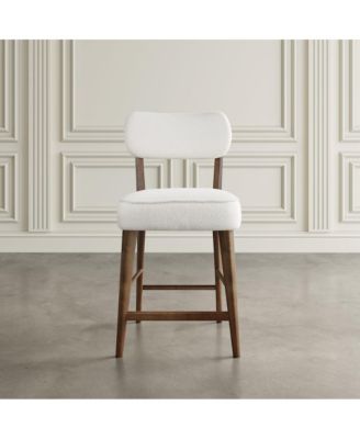 Wes Mid-Century Modern Boucle Upholstery Counter Barstool (Set of 2)