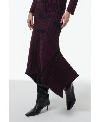 Women's Geometric Jacquard Handkerchief Skirt